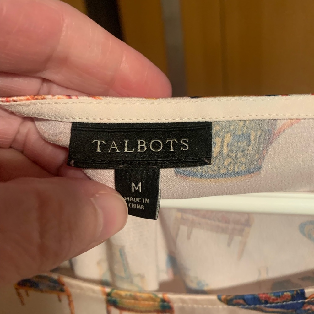 Talbots Multicolor Teacup Blouse - Picture 3 of 5